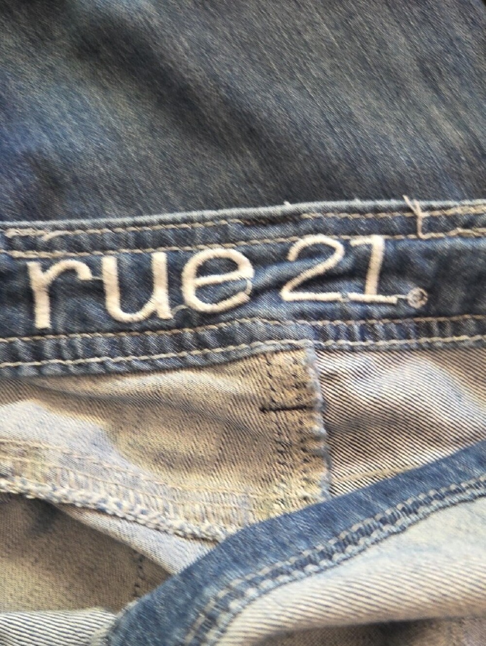 Rue21 Blue Denim Women's Overalls Jeans Size 3/4 Pre-Owned GC - Picture 2 of 8